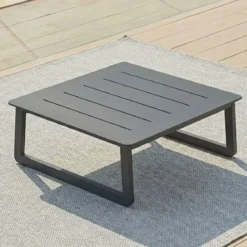 Set da giardino in alluminio 2 posti 3 pezzi Long Beach Grigio antracite e grigio chiaro