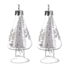 Set di 2 alberelli di Natale da appendere (8 cm) Genève Trasparente