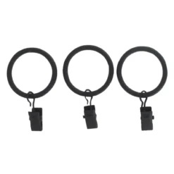 Set di 8 anelli con pinza (D20mm) Jim Nero opaco