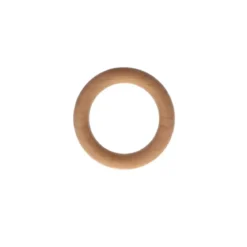 Set di 10 anelli in legno (D28 mm) Nils Tortora Verniciato