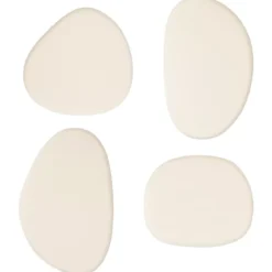 Set di 4 appendiabiti da parete in legno (H10 cm) Karen Avorio