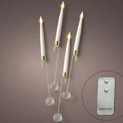 Set di 10 candele a pile (15 cm) Crystal bianco caldo