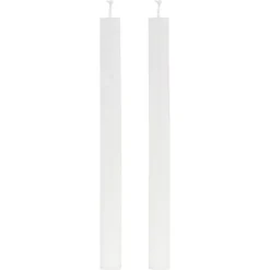 Set di 2 candele a stelo (H25 cm) Candeliere Bianco ghiacciato