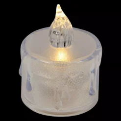 Set di 4 candele LED Tealight Trasparenti e glitterate