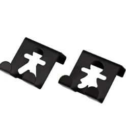 Set di 2 ganci metallo (H4,8 cm) Bonhommes Nero