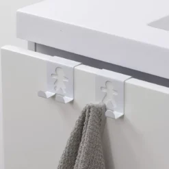 Set di 2 ganci metallo (H4,8 cm) Bonhommes Bianco