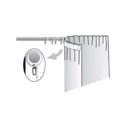 Set di 10 ganci per tenda (D20) Trasparente
