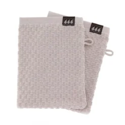 Set di 2 guanti da toilette in cotone (15 x 21 cm) Boho-chic Beige