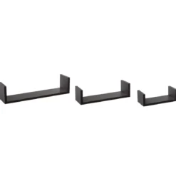 Set di 3 mensole Bord Nero