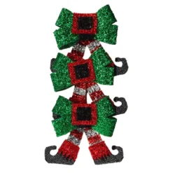 Set di 3 nodi natalizi (H12 cm) Gambe folletto scherzoso