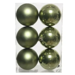 Set di 6 palline di Natale (D80 mm) Aravis Verde rosmarino