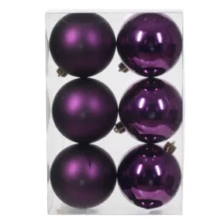 Set di 6 palline di Natale (D80 mm) Aravis Fico
