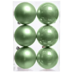 Set di 6 palline di Natale (D80 mm) Aravis Verde tè matcha