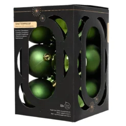 Set di 12 palline di Natale (D60 mm) Aravis Verde abete