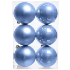 Set di 12 palline di Natale (D60 mm) Aravis Blu cielo