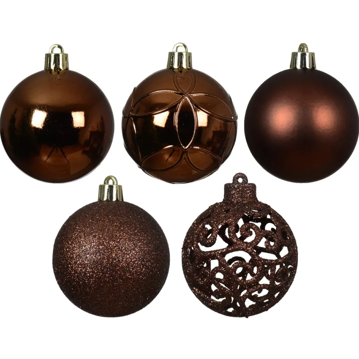 Set di 35 palline di Natale (D60 mm) Aravis Marrone caffè