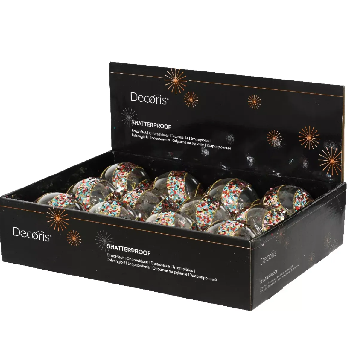 Set di 12 palline di Natale (D80 mm) Festive Multicolori