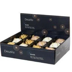 Set di 12 palline di Natale in vetro (D100 mm) Sogno Oro, rosa e bianco