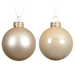 Set di 6 palline di Natale in vetro (D80 mm) Boreale Perla