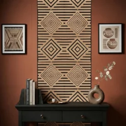 Set di 4 pannelli murali in legno (60 cm) Lior Naturale