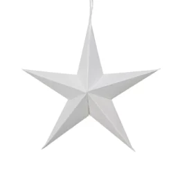 Set di 4 pendenti in carta (D15 cm) Astre di Carta Bianco
