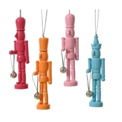 Set di 4 pendenti in legno (H13 cm) Schiaccianoci Multicolore