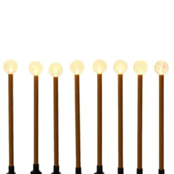 Set di 8 picchetti luminosi Sphères H20 m Bianco caldo 8 LED