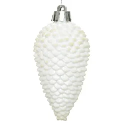 Set di 6 pigne Alpine Bianco