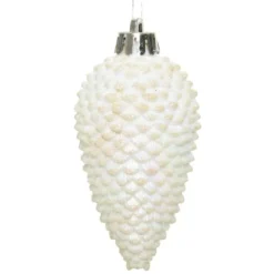 Set di 6 pigne Alpine Bianco perlato
