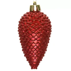Set di 6 pigne Alpine Rosso