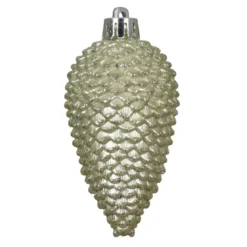 Set di 6 pigne da appendere Alpine Menta bianca