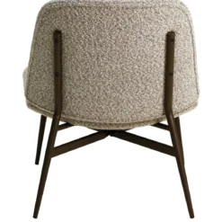 Set di 2 poltrone in bouclé (seduta 40 cm) Isla Grigio chiaro