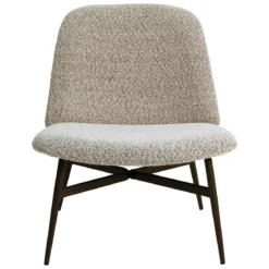 Set di 2 poltrone in bouclé (seduta 40 cm) Isla Grigio chiaro