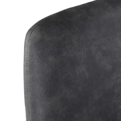 Set di 2 sedie da pranzo in ecopelle (seduta 47 cm) Juno Grigio scuro
