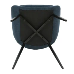 Set di 2 sedie da pranzo in velluto a coste (seduta 47 cm) Juno Blu