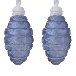 Set di 2 sospensioni appendere in vetro Olive Blu notte