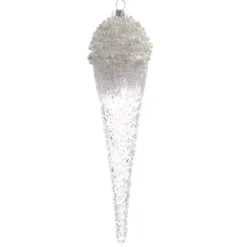 Set di 2 stalattiti da appendere (24 cm) Gelato Trasparente