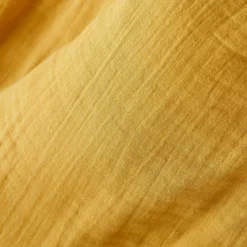Set di 2 strofinacci garza di cotone (70 cm) Gaïa Giallo zafferano