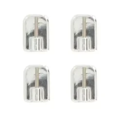 Set di 4 supporti adesivi cromato