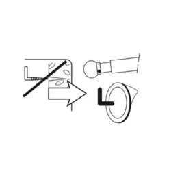 Set di 2 supporti adesivi in metallo Bianco laccato