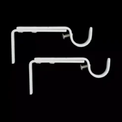 Set di 2 supporti regolabili (L110/L150 cm - Ø20 mm) Bianco opaco