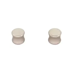 Set di 2 tappi terminali (D20) Argento opaco