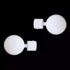 Set di 2 terminali (D20 mm) Globe Bianco