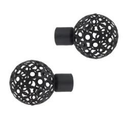 Set di 2 terminali (D20 mm) Jim Nero opaco
