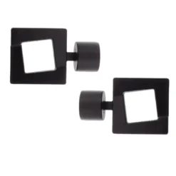 Set di 2 terminali per tenda(D28 mm) upper east side Nero opaco