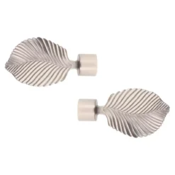 Set di 2 terminali per tenda (D20 mm) Exotica Argento