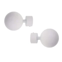 Set di 2 terminali per tenda (D28 mm) Gaia Bianco opaco