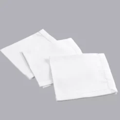 Set di 3 tovaglioli cotone Charline Bianco