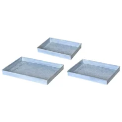 Set di 3 vassoi decorativi (34 x 24 cm) Fiori di Ésmée Blu
