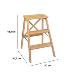 Sgabello 3 gradini Bambù